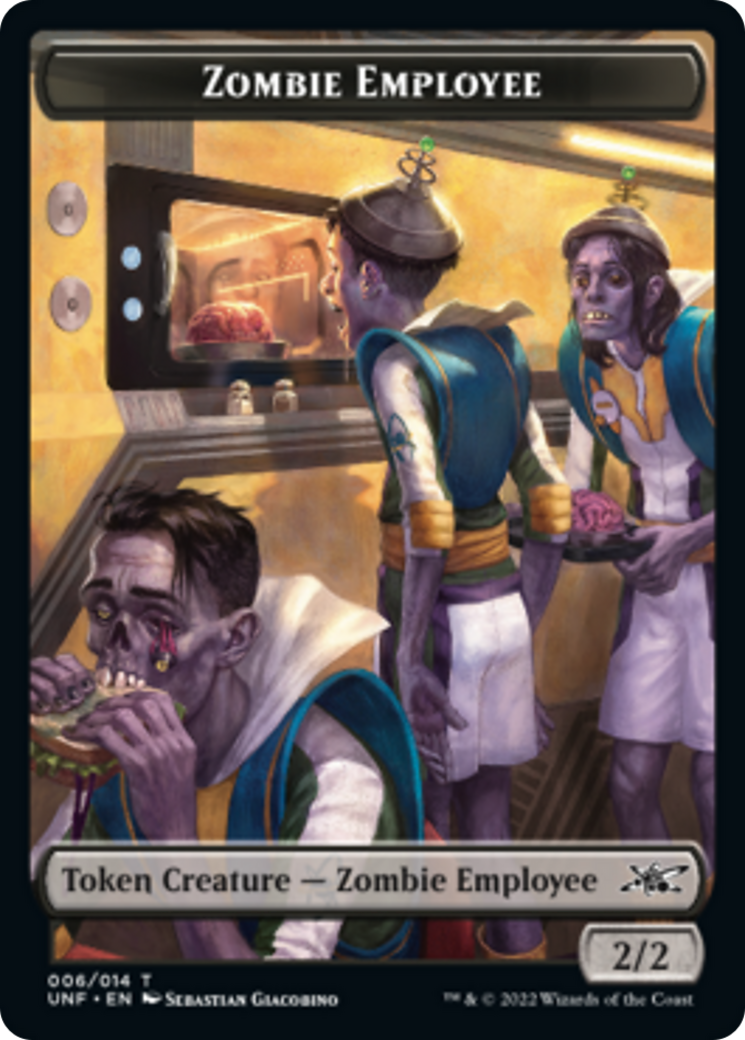 Zombie Employee // Storm Crow Double-Sided Token [Unfinity Tokens] | Silver Goblin