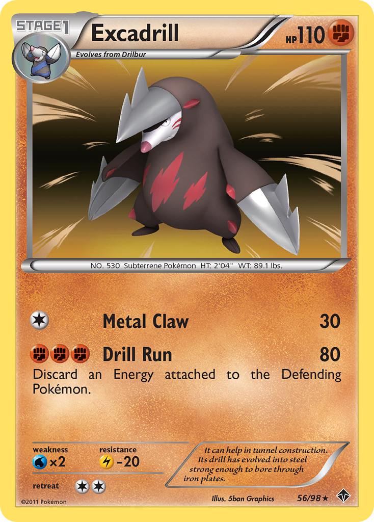 Excadrill (56/98) [Black & White: Emerging Powers] | Silver Goblin