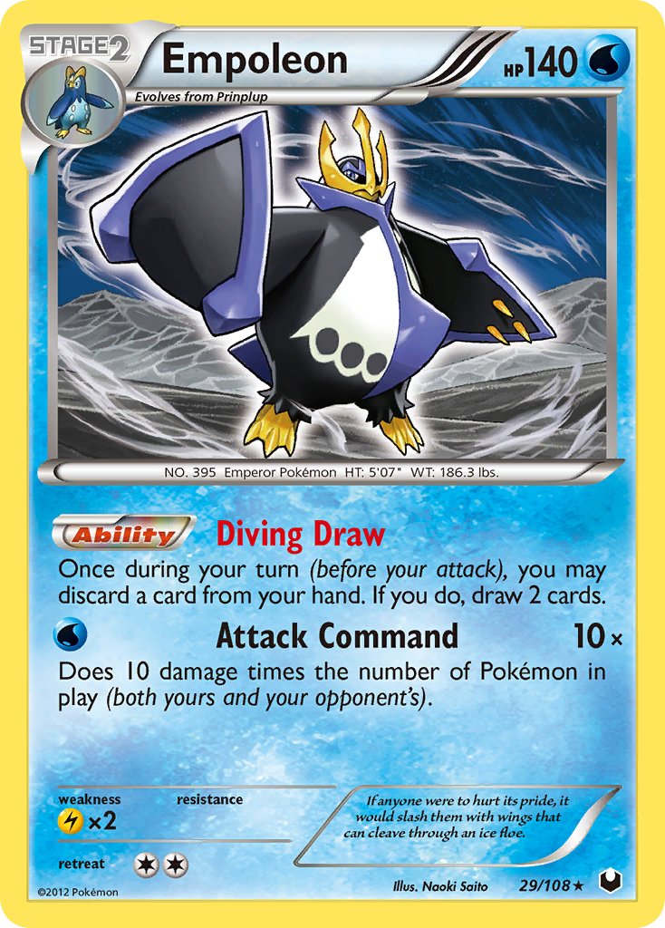 Empoleon (29/108) (Battle Arena Deck Exclusive) (Theme Deck Exclusive) [Black & White: Dark Explorers] | Silver Goblin