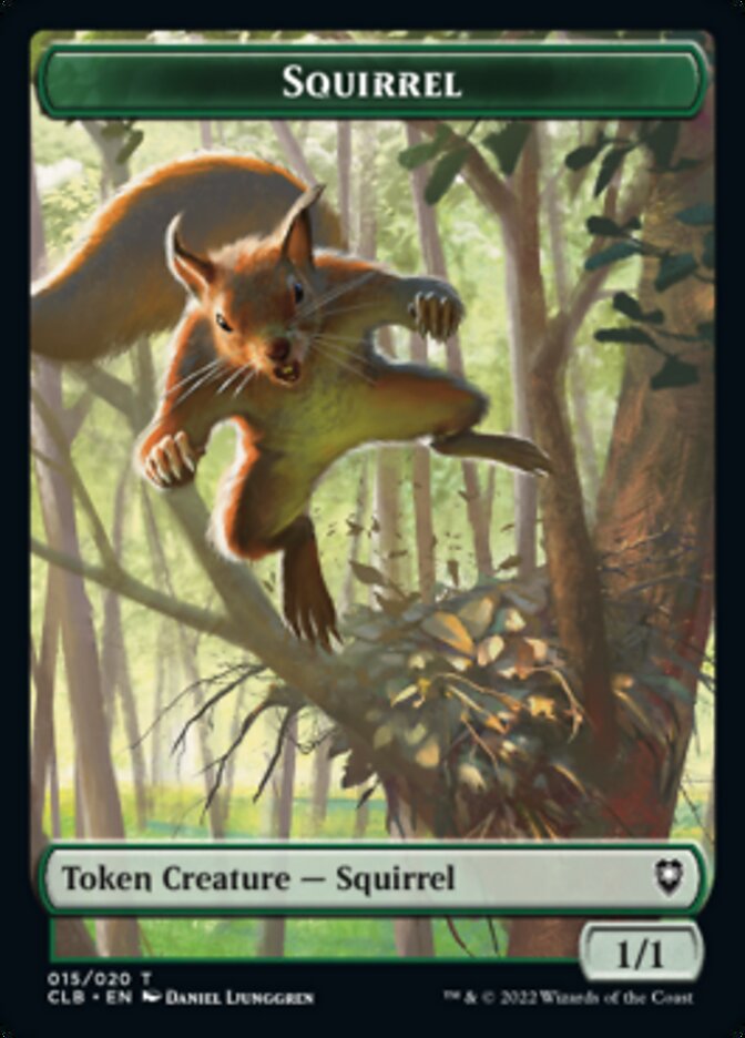 Treasure // Squirrel Double-Sided Token [Commander Legends: Battle for Baldur's Gate Tokens] | Silver Goblin
