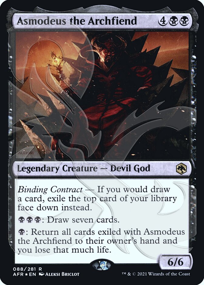 Asmodeus the Archfiend (Ampersand Promo) [Dungeons & Dragons: Adventures in the Forgotten Realms Promos] | Silver Goblin