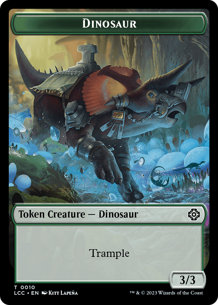 Copy // Dinosaur Double-Sided Token [The Lost Caverns of Ixalan Commander Tokens] | Silver Goblin