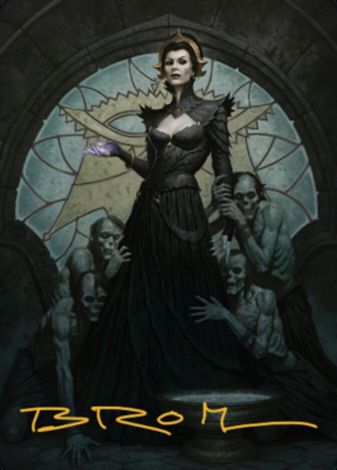 Liliana of the Veil Art Card (Gold-Stamped Signature) [Dominaria United Art Series] | Silver Goblin