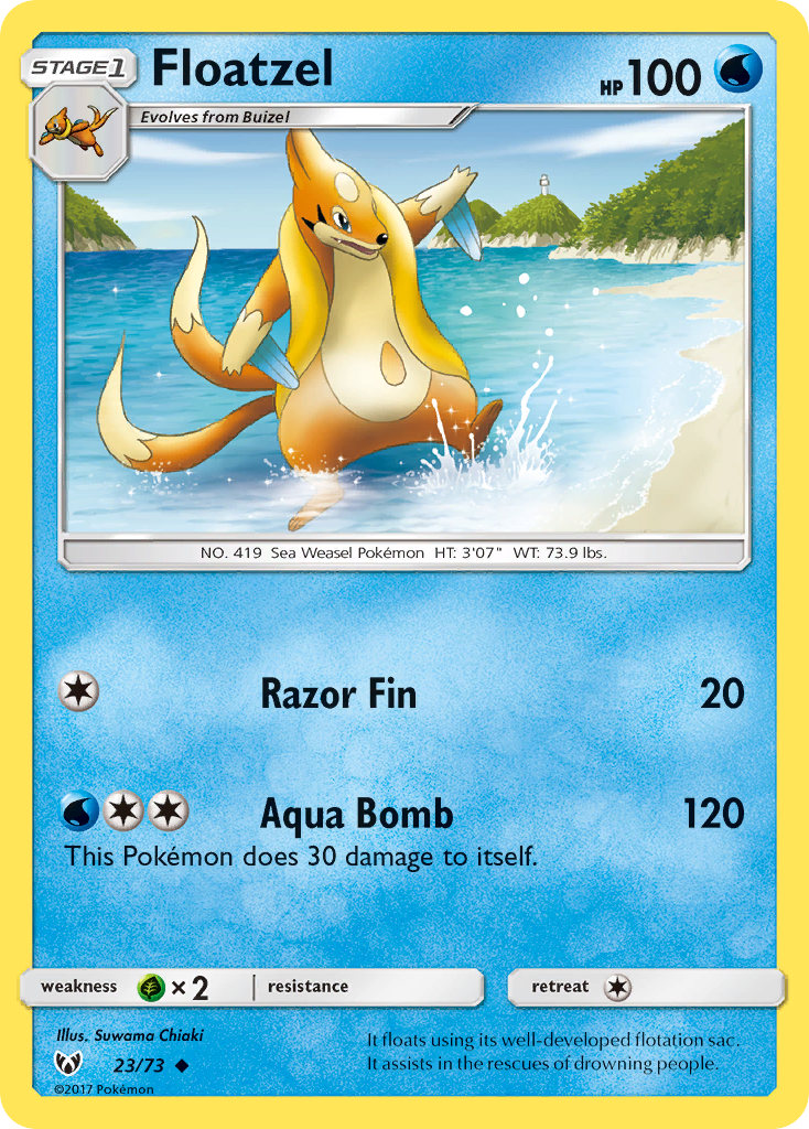 Floatzel (23/73) [Sun & Moon: Shining Legends] | Silver Goblin