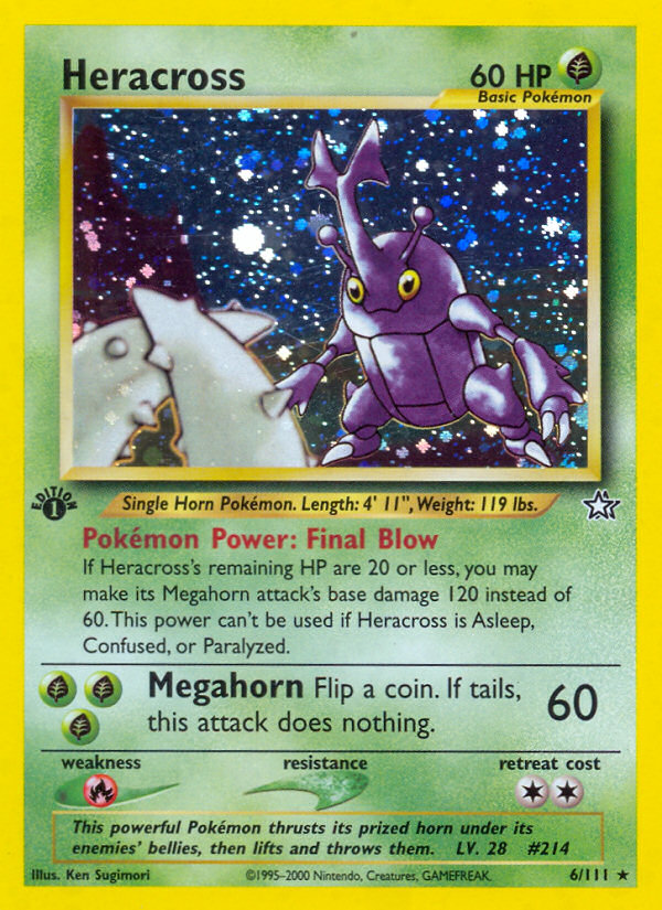 Heracross (6/111) [Neo Genesis 1st Edition] | Silver Goblin