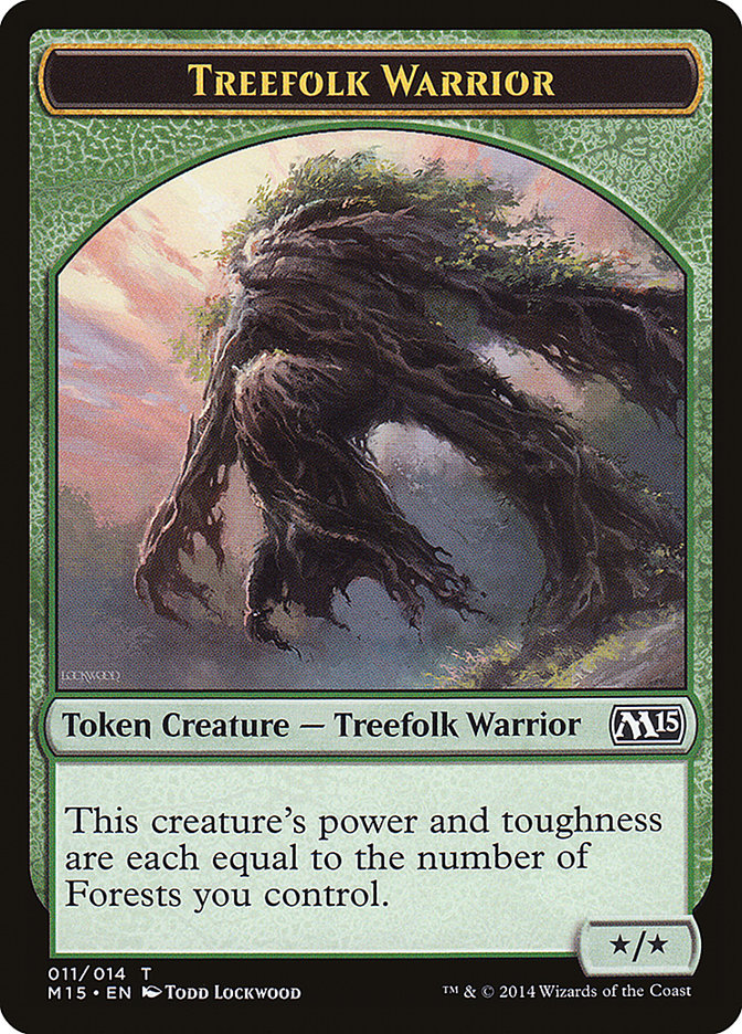 Treefolk Warrior Token [Magic 2015 Tokens] | Silver Goblin