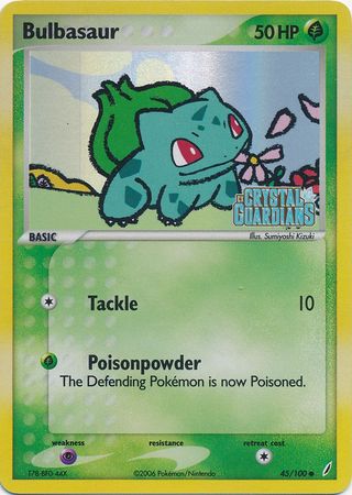 Bulbasaur (45/100) (Stamped) [EX: Crystal Guardians] | Silver Goblin