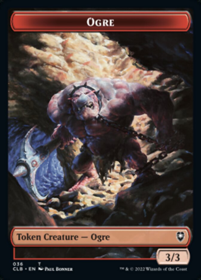 Boar // Ogre Double-Sided Token [Commander Legends: Battle for Baldur's Gate Tokens] | Silver Goblin