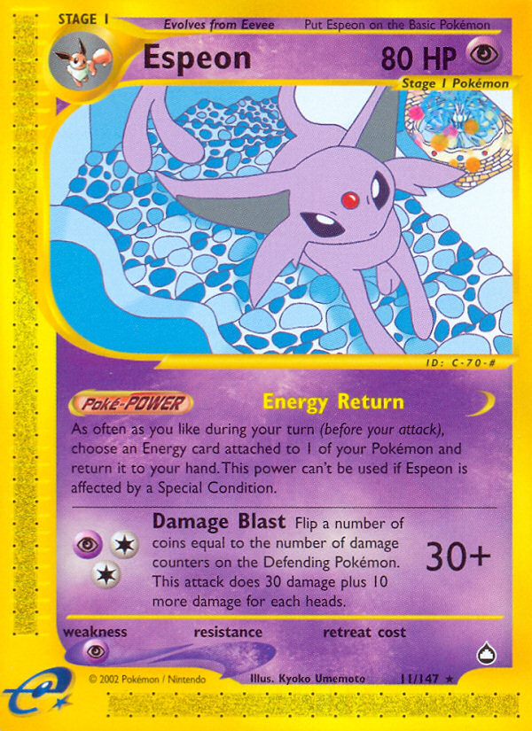 Espeon (11/147) [Aquapolis] | Silver Goblin