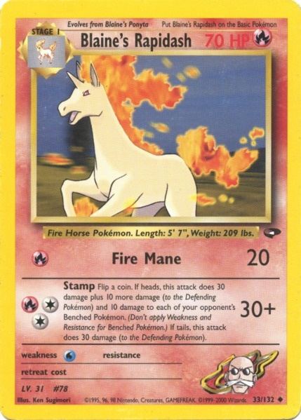 Blaine's Rapidash (33/132) [Gym Challenge Unlimited] | Silver Goblin