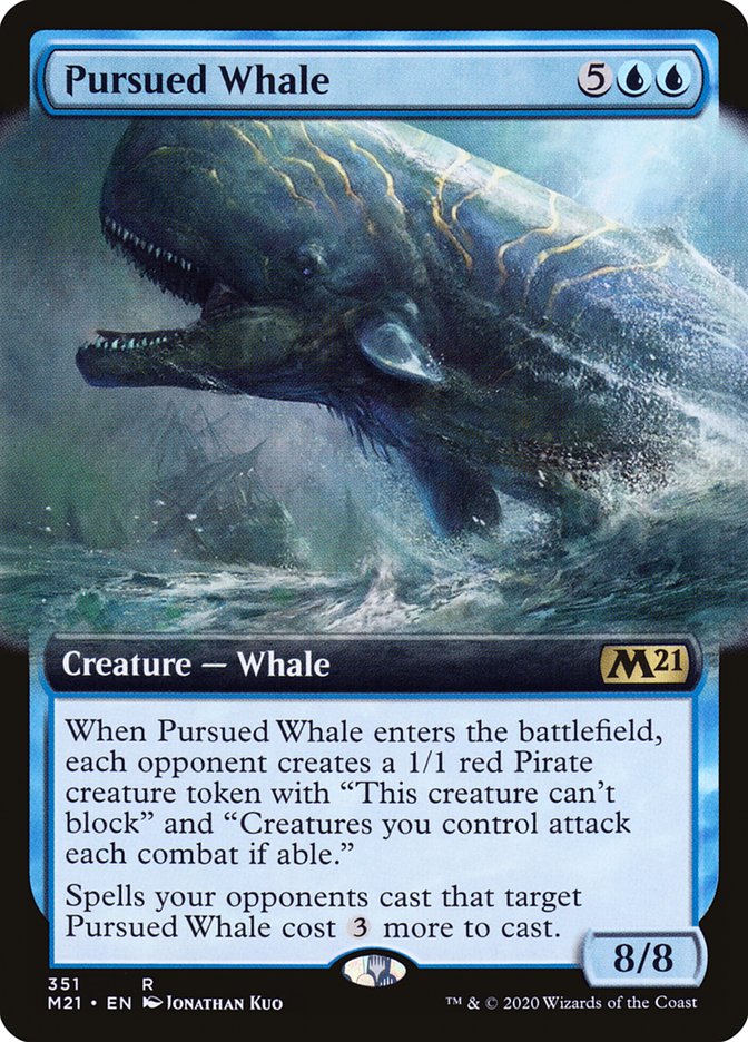 Pursued Whale (Extended Art) [Core Set 2021] | Silver Goblin