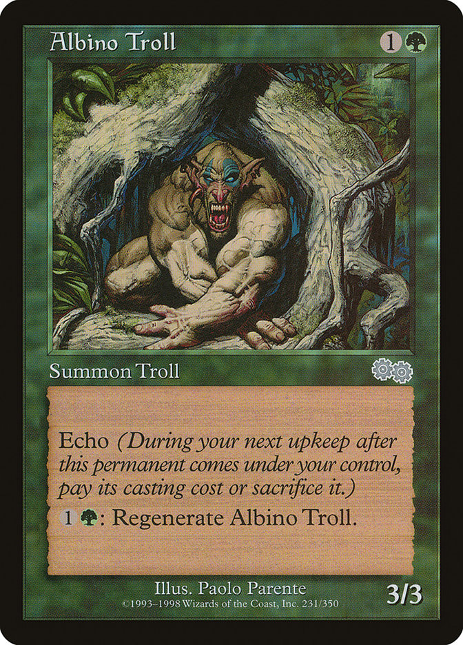 Albino Troll [Urza's Saga] | Silver Goblin