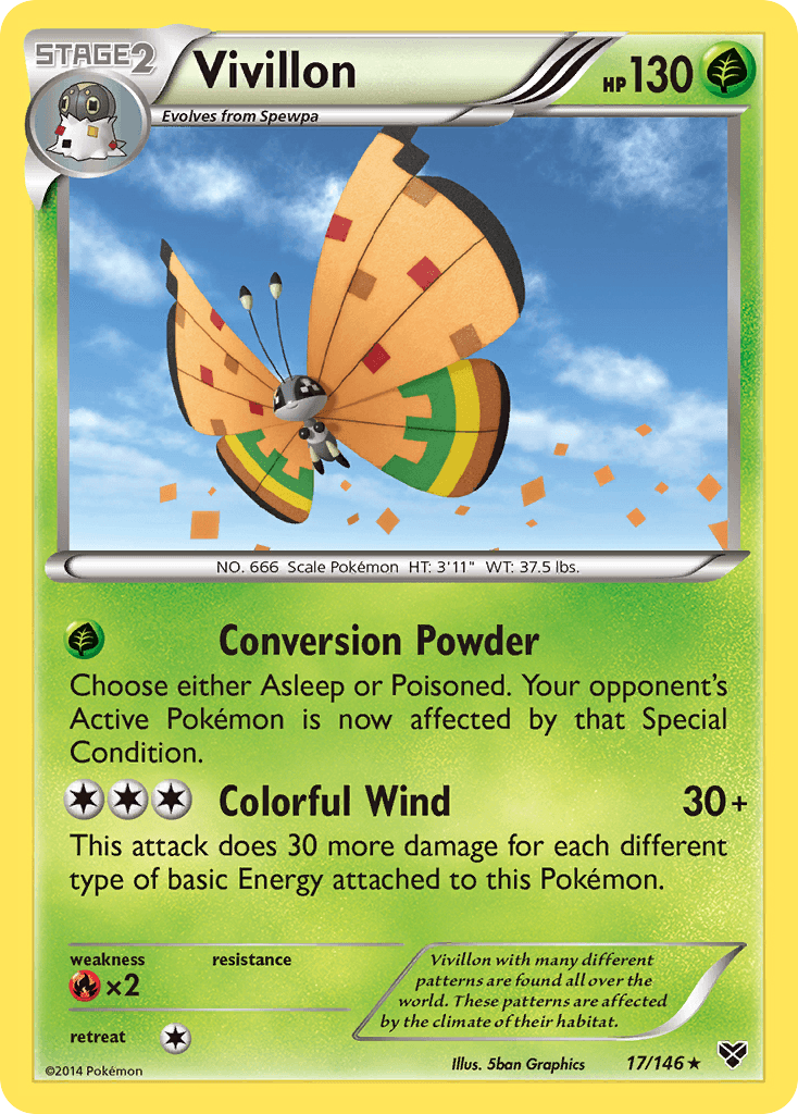 Vivillon (17/146) (High Plains Form/Orange Wings) [XY: Base Set] | Silver Goblin