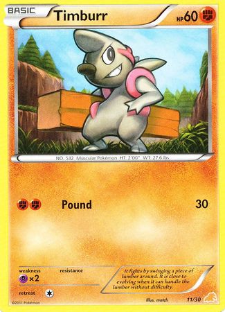 Timburr (11/30) [Black & White: Trainer Kit - Excadrill] | Silver Goblin