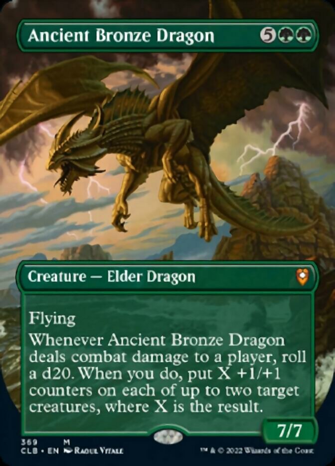 Ancient Bronze Dragon (Borderless Alternate Art) [Commander Legends: Battle for Baldur's Gate] | Silver Goblin