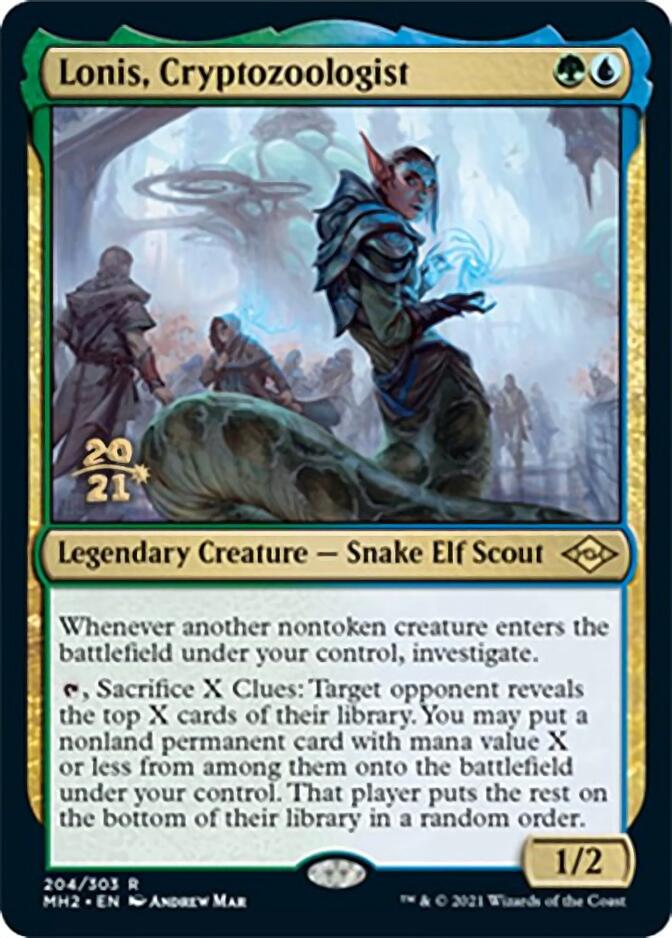 Lonis, Cryptozoologist [Modern Horizons 2 Prerelease Promos] | Silver Goblin