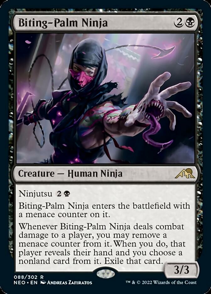 Biting-Palm Ninja [Kamigawa: Neon Dynasty] | Silver Goblin
