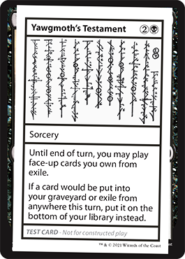 Yawgmoth's Testament (2021 Edition) [Mystery Booster Playtest Cards] | Silver Goblin