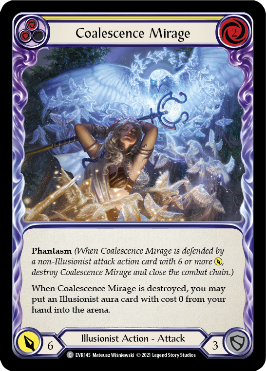 Coalescence Mirage (Yellow) [EVR145] (Everfest)  1st Edition Rainbow Foil | Silver Goblin