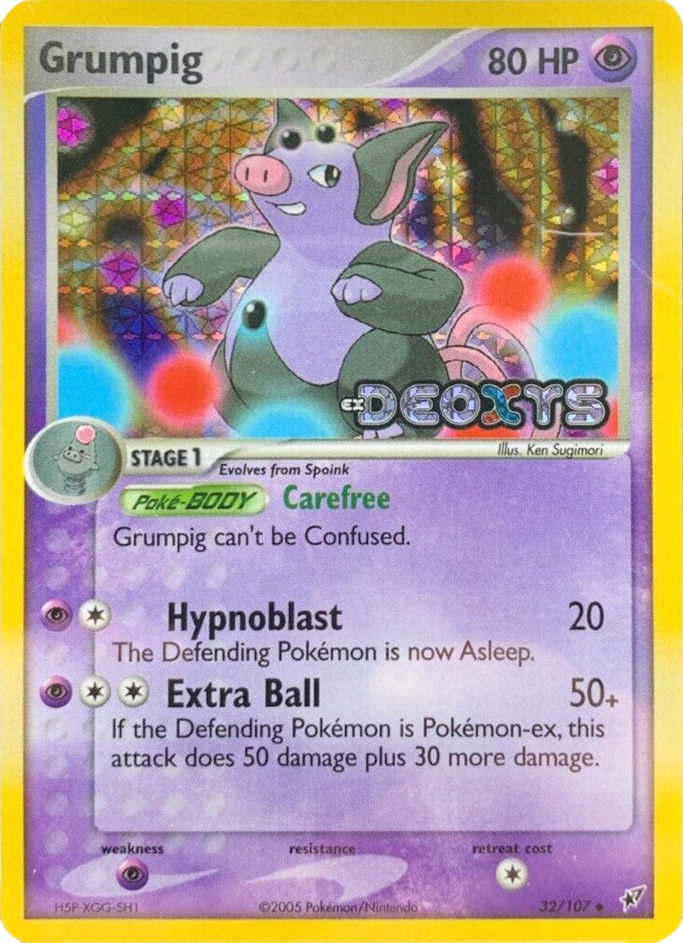 Grumpig (32/107) (Stamped) [EX: Deoxys] | Silver Goblin