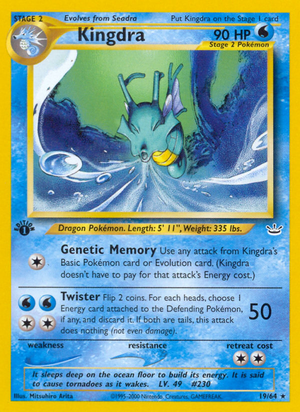 Kingdra (19/64) [Neo Revelation 1st Edition] | Silver Goblin