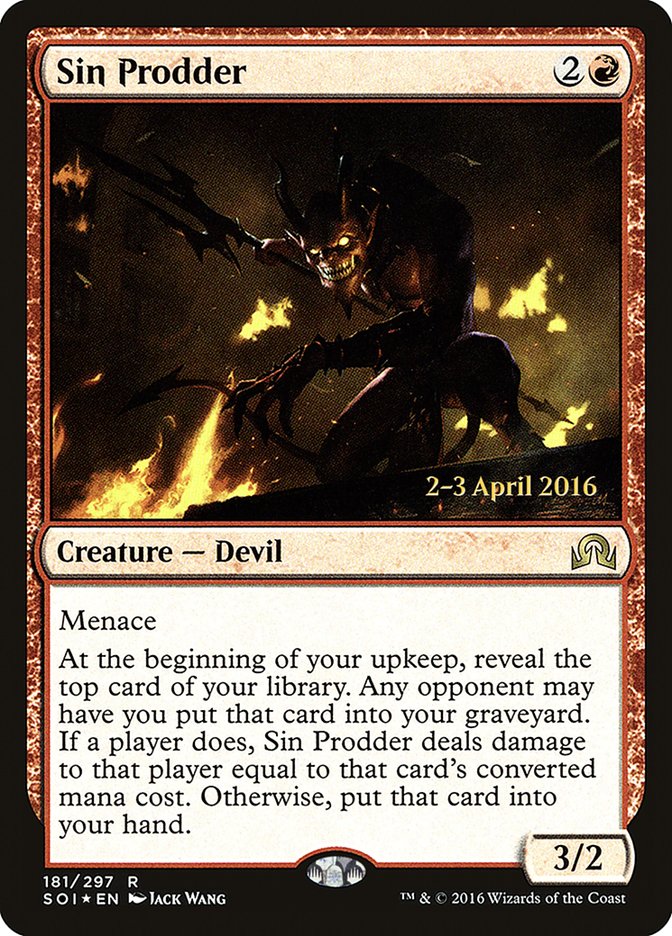 Sin Prodder [Shadows over Innistrad Prerelease Promos] | Silver Goblin