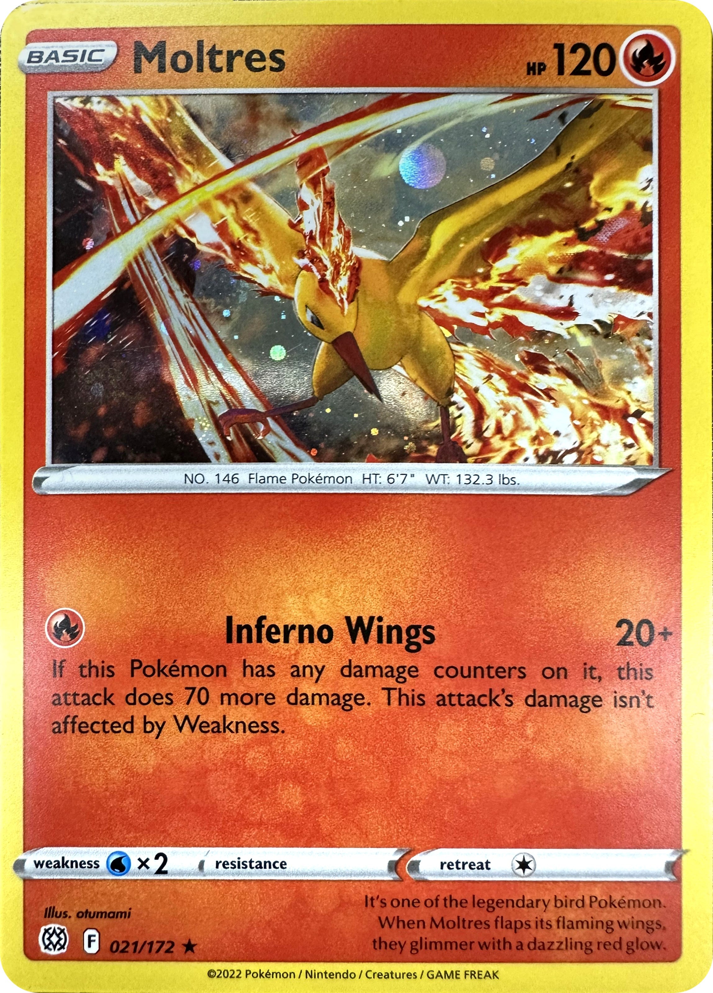 Moltres (021/172) (Cosmos Holo) [Sword & Shield: Brilliant Stars] | Silver Goblin