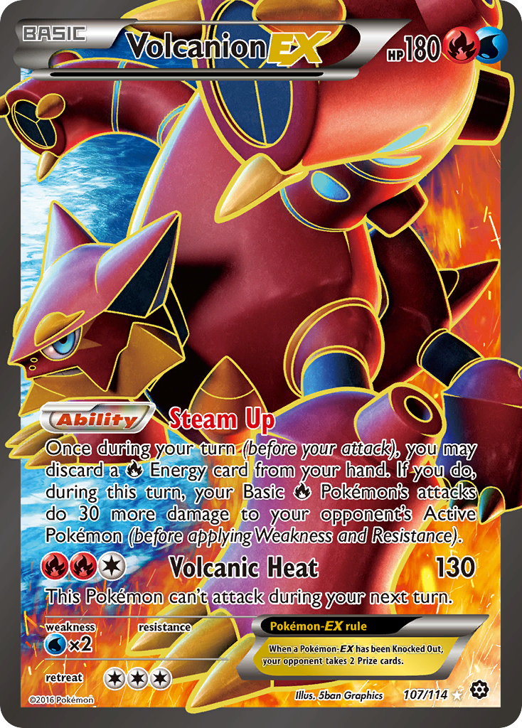 Volcanion EX (107/114) [XY: Steam Siege] | Silver Goblin