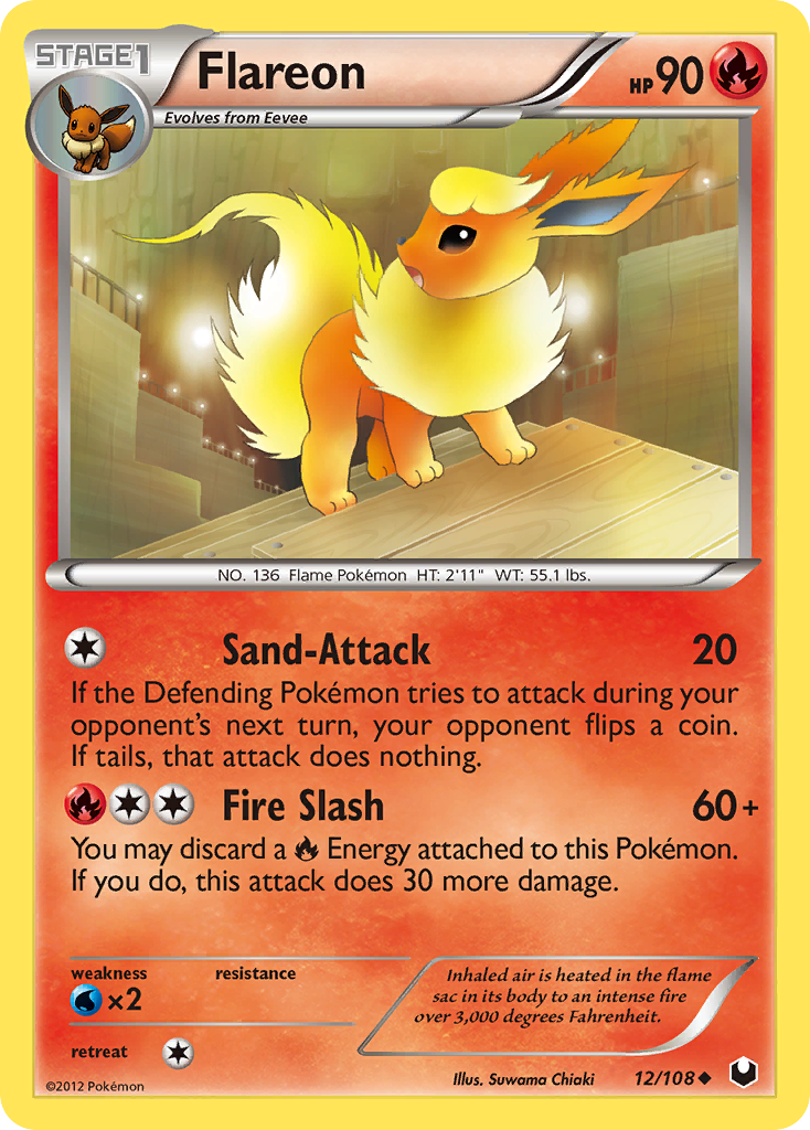 Flareon (12/108) [Black & White: Dark Explorers] | Silver Goblin