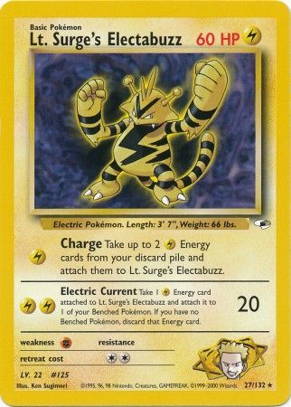 Lt. Surge's Electabuzz (27/132) [Gym Heroes Unlimited] | Silver Goblin