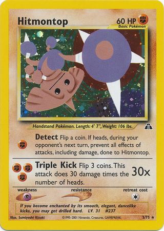 Hitmontop (3/75) [Neo Discovery Unlimited] | Silver Goblin