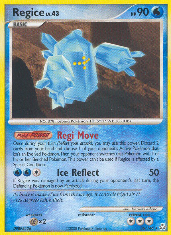 Regice (36/146) [Diamond & Pearl: Legends Awakened] | Silver Goblin