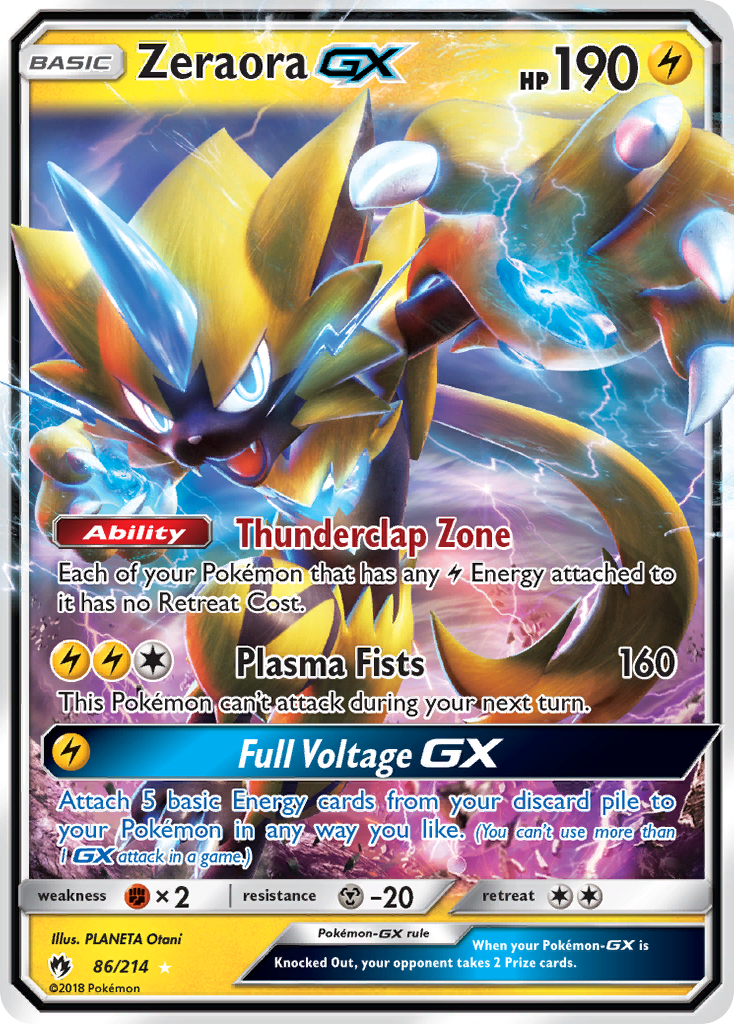 Zeraora GX (86/214) [Sun & Moon: Lost Thunder] | Silver Goblin