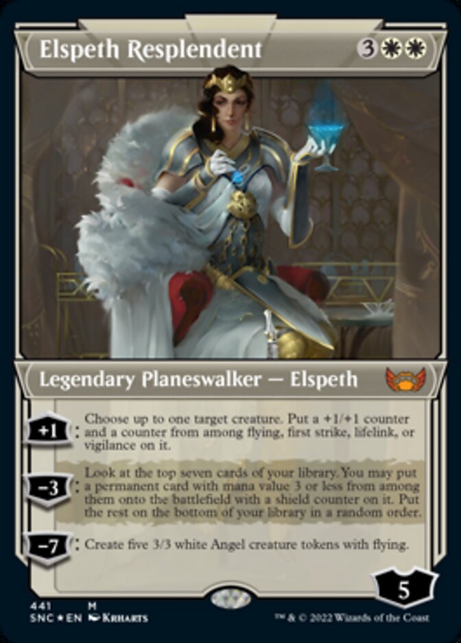 Elspeth Resplendent (Showcase Art Deco Foil Etched) [Streets of New Capenna] | Silver Goblin