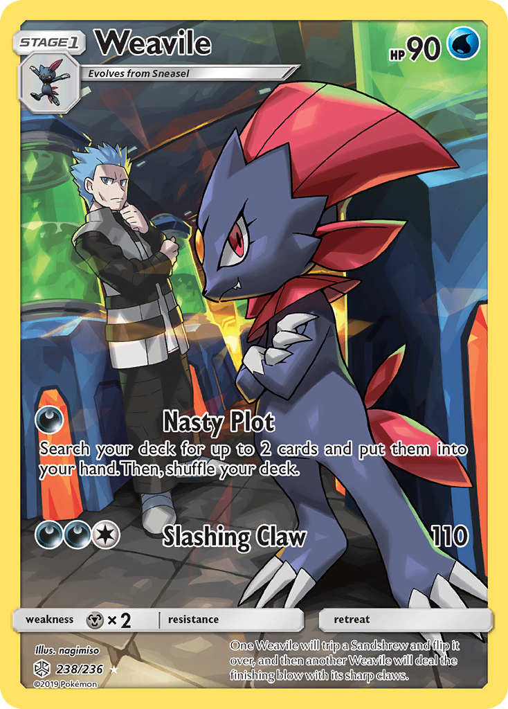 Weavile (238/236) [Sun & Moon: Cosmic Eclipse] | Silver Goblin