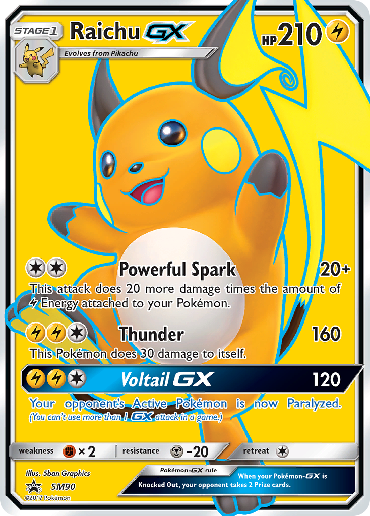 Raichu GX (SM90) [Sun & Moon: Black Star Promos] | Silver Goblin