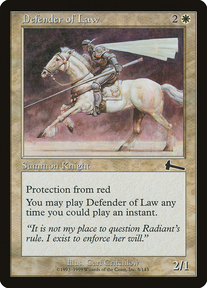 Defender of Law [Urza's Legacy] | Silver Goblin