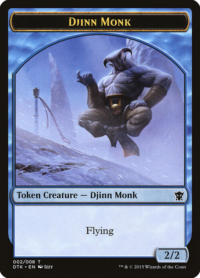 Djinn Monk Token [Dragons of Tarkir Tokens] | Silver Goblin