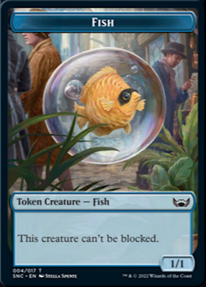 Fish // Rogue Double-Sided Token [Streets of New Capenna Tokens] | Silver Goblin