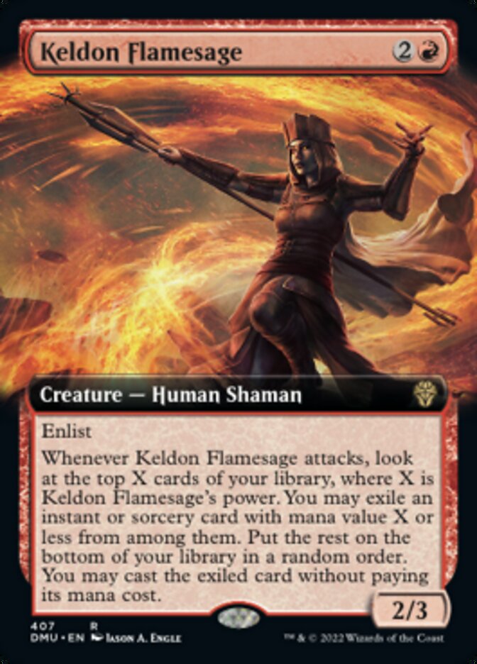 Keldon Flamesage (Extended Art) [Dominaria United] | Silver Goblin