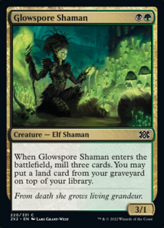 Glowspore Shaman [Double Masters 2022] | Silver Goblin