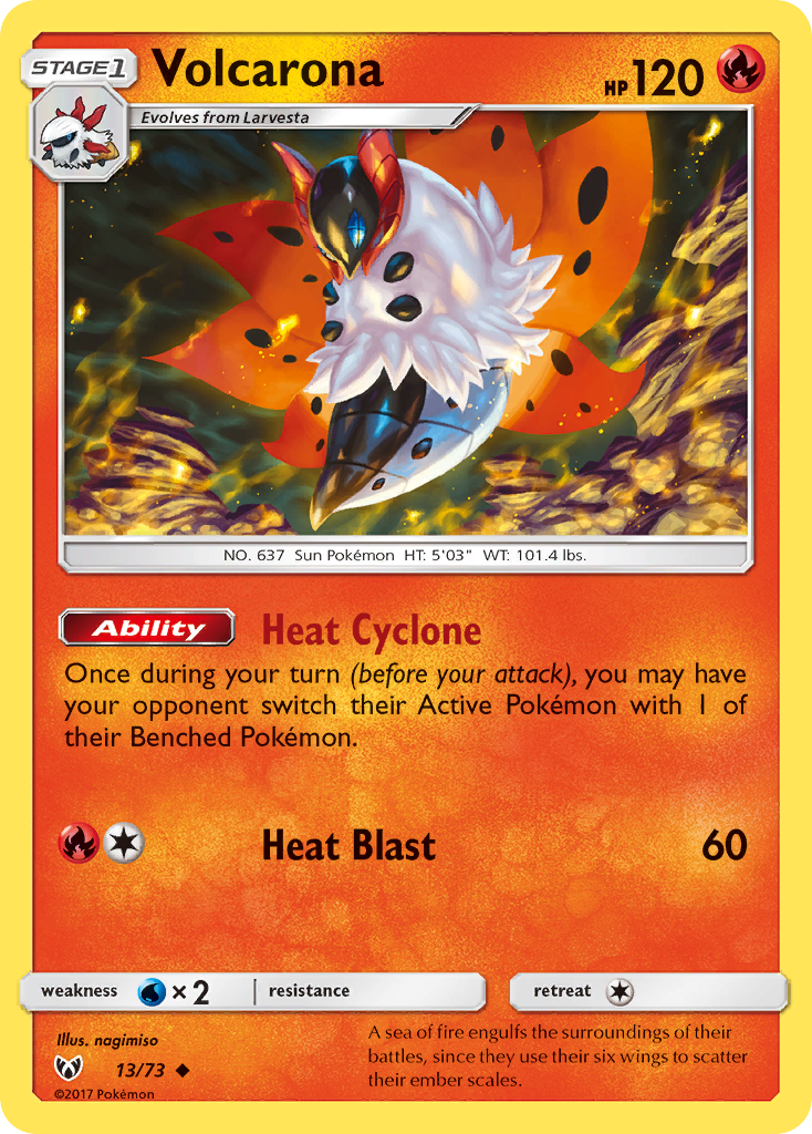 Volcarona (13/73) [Sun & Moon: Shining Legends] | Silver Goblin