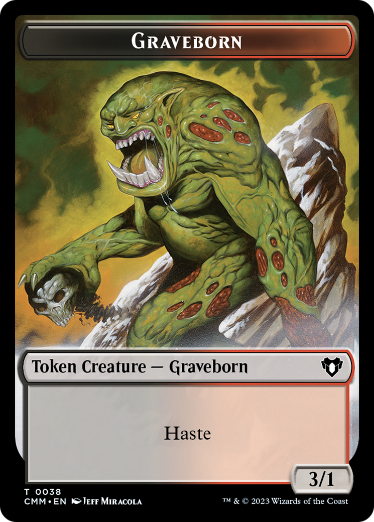 Spirit (0010) // Graveborn Double-Sided Token [Commander Masters Tokens] | Silver Goblin
