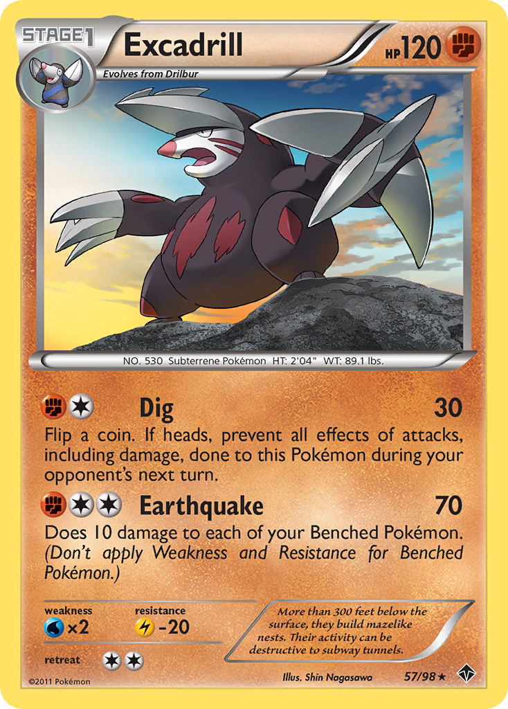 Excadrill (57/98) [Black & White: Emerging Powers] | Silver Goblin