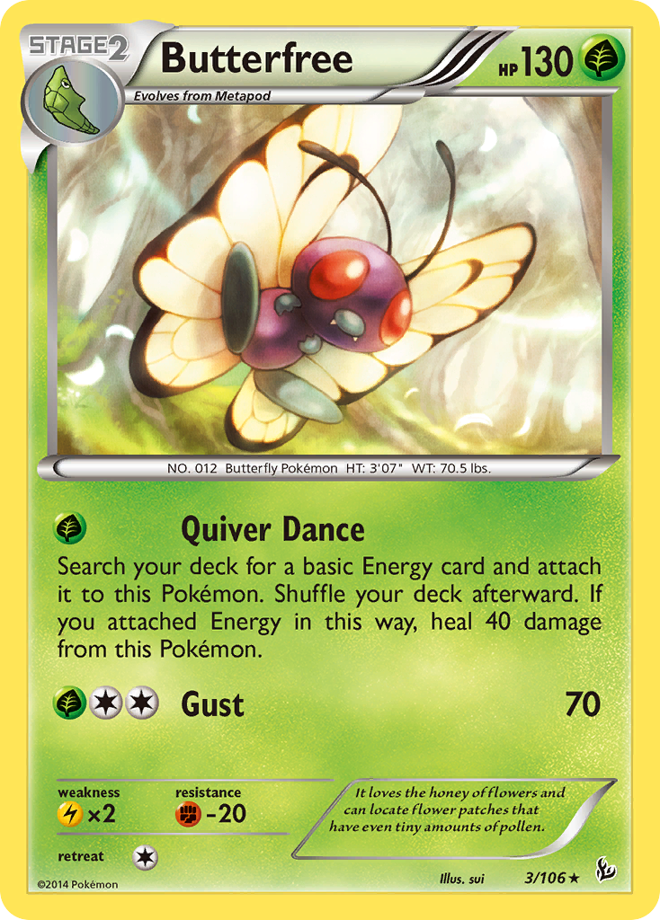 Butterfree (3/106) [XY: Flashfire] | Silver Goblin