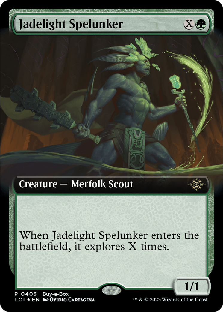 Jadelight Spelunker (Extended Art) (Buy-A-Box) [The Lost Caverns of Ixalan Promos] | Silver Goblin