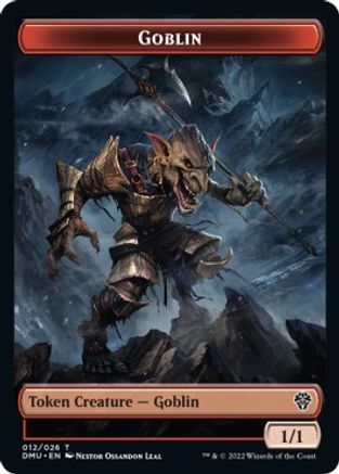 Zombie Knight // Goblin Double-Sided Token [Dominaria United Commander Tokens] | Silver Goblin