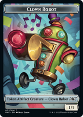 Clown Robot (003) // Treasure (012) Double-Sided Token [Unfinity Tokens] | Silver Goblin