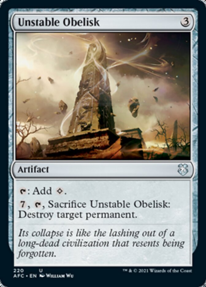 Unstable Obelisk [Dungeons & Dragons: Adventures in the Forgotten Realms Commander] | Silver Goblin