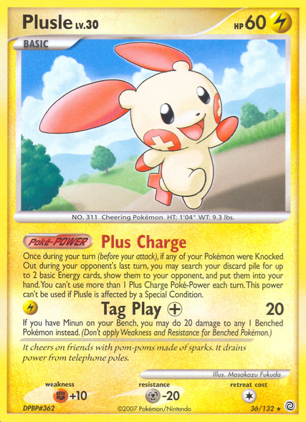 Plusle (36/132) [Diamond & Pearl: Secret Wonders] | Silver Goblin